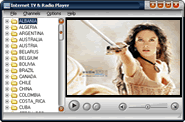 Internet TV & Radio Player - Main Windows - Watch 800+ TV channels and listen 1500+ free online radio stations on your PC!